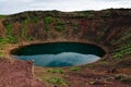Kerio volcano crater lake on Iceland Royalty Free Stock Photo