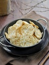 Keripik tempe ,traditional javanese food made from thinly sliced tempeh are then fried using seasoned flour Royalty Free Stock Photo