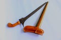 keris or kris is tradional stabbing weapon of javanese people indonesia on white background