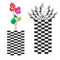 Vector illustration of a flower vase for design