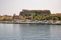 Kerkyra cityscape with New Fortress. Corfu island, Greece