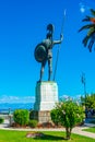 Kerkyra, Greece, September 12, 2022: Statue of Achilles at Achil
