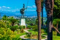 Kerkyra, Greece, September 12, 2022: Statue of Achilles at Achil