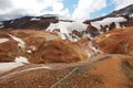 Kerlingarfjoll the geothermal mountains under a blue and cloudy sky