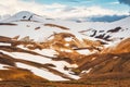 Kerlingarfjoll mountain range on geothermal area in the evening on central Icelandic highlands in summer at Iceland