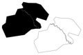 Kermanshah City Islamic Republic of Iran, Persia, Kermanshah Province map vector illustration, scribble sketch City of