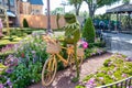 Kermit the Frog  topiary display figure on display at Disney World Royalty Free Stock Photo