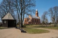 Kernave church and old wooden chapel