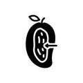 Black solid icon for Kernel, seed and grain