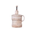 Kerosene lamp decorative with rope isolated on white background , clipping path Royalty Free Stock Photo