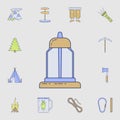 kerosene lamp icon. Detailed set of color camping tool icons. Premium graphic design. One of the collection icons for websites, Royalty Free Stock Photo