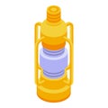 Kerosene lamp icon isometric vector. Old lantern Royalty Free Stock Photo