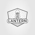 kerosene lantern or antique lamp logo vector illustration design Royalty Free Stock Photo