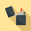 Kerosene lighter icon, flat style