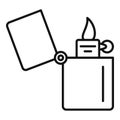 Kerosene lighter icon, outline style