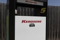 Kerosene pump at a gas station. Kerosene is used in oil lamps to cleaning agents, jet fuel, heating oil or for cooking Royalty Free Stock Photo