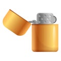 Kerosine lighter icon, cartoon style