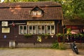 Kersko, Czech republic - July 07, 2018: brasserie Hajenka from czechoslovakia film Slavnosti Snezenek by director Jiri Menzel stan Royalty Free Stock Photo