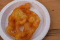 Kesar Jalebi served in a plate