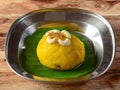 Kesari - Indian sweet made with semolina, selective focus