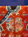 Kesi Tapetry Qing Emperor Guangxu Satin Outer Gown Empress Costumes Palace Museum Embroidered Butterflies Peonies Orchids