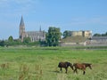 Kessel,Maas River,Limburg,Netherlands Royalty Free Stock Photo