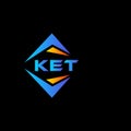 KET abstract technology logo design on Black background. KET creative initials letter logo concept