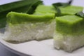 Ketan Talam Pandan Cake culinary from Indonesia Royalty Free Stock Photo