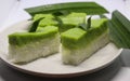 Ketan Talam Pandan Cake culinary from Indonesia Royalty Free Stock Photo