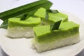 Ketan Talam Pandan Cake culinary from Indonesia Royalty Free Stock Photo