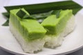 Ketan Talam Pandan Cake culinary from Indonesia