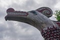 Ketchikan, Alaska: Closeup of a totem on the grounds of Potlatch Totem Park