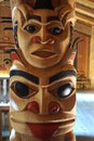 Ketchikan, Alaska: Detail of a totem in the clan house at Potlatch Totem Park