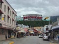 Ketchikan, Alaska: A large welcome sign greets tourists visiting the main street