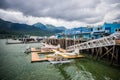 Ketchikan alaska port and float plane airport Royalty Free Stock Photo