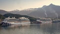 Ketchikan, Alaska USA - May 27, 2019: cruise ship Royal Princess and Norwegian Joy trip starts in port of ketchikan