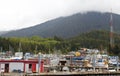 Ketchikan docks with colorful houses