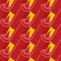 Ketchup bottle fastfood seamless pattern. Fast food seasoning ba