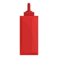 Ketchup bottle icon cartoon vector. Sauce tomato