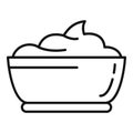 Ketchup bowl icon, outline style Royalty Free Stock Photo