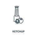 Ketchup icon from fastfood collection. Simple line element Ketchup symbol for templates, web design and infographics