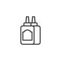 Ketchup and mayo sauce line icon