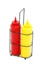 Ketchup and mustard bottles