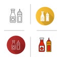 Ketchup and mustard icon