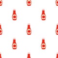 Ketchup pattern seamless vector Royalty Free Stock Photo