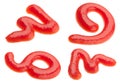Ketchup sauce splash set Royalty Free Stock Photo
