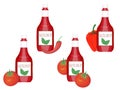 Ketchup tomato label vector illustration Royalty Free Stock Photo