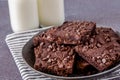 Keto chocolate brownie dessert Royalty Free Stock Photo