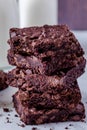 Keto chocolate brownie dessert Royalty Free Stock Photo