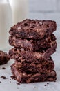 Keto chocolate brownie dessert Royalty Free Stock Photo